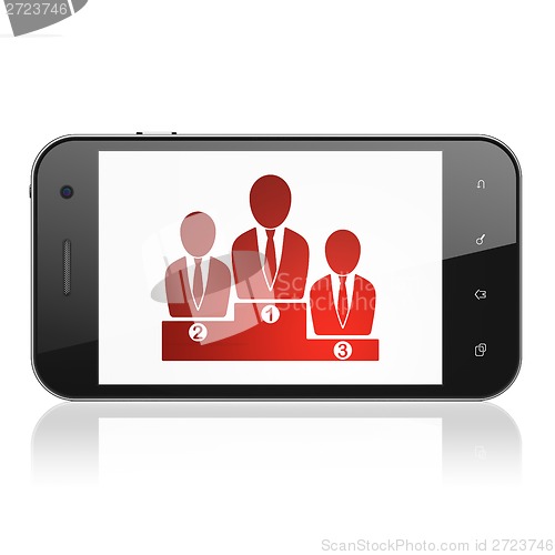 Image of Finance concept: Business Team on smartphone