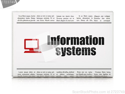 Image of Newspaper with Information Systems and Computer Pc