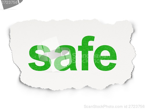 Image of Privacy concept: Safe on Paper background