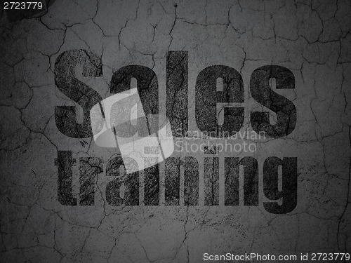 Image of Marketing concept: Sales Training on grunge wall background
