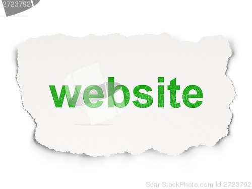 Image of Web development concept: Website on Paper background