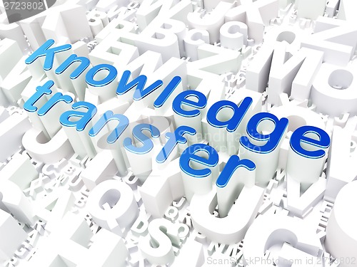 Image of Education concept: Knowledge Transfer on alphabet background
