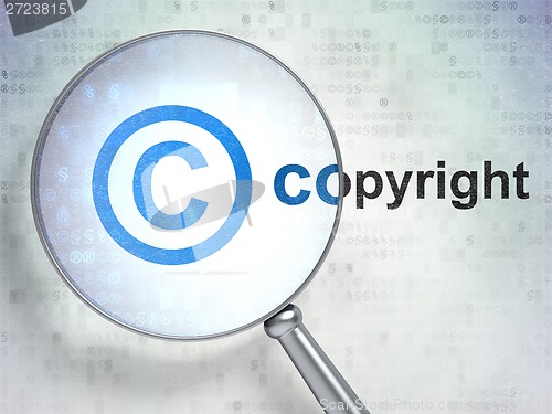 Image of Law concept: Copyright and Copyright with optical glass