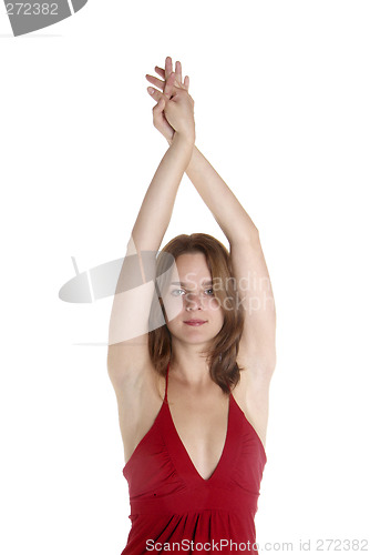 Image of woman hands up