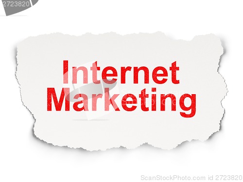 Image of Advertising concept: Internet Marketing on Paper background
