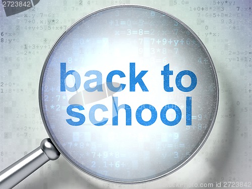 Image of Education concept: Back to School with optical glass