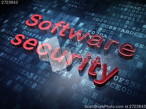 Image of Red Software Security on digital background
