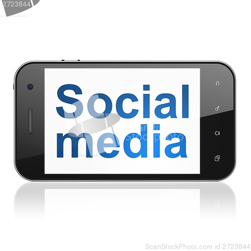 Image of Social media concept: Social Media on smartphone