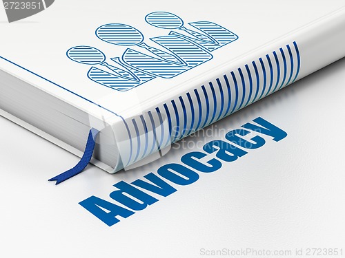 Image of Law concept: book Business People, Advocacy on white background