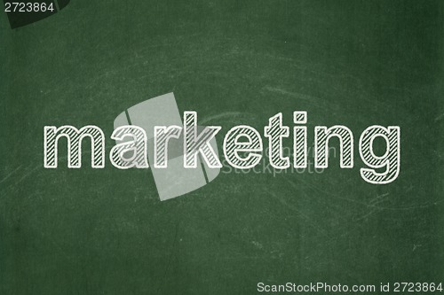 Image of Marketing concept: Marketing on chalkboard background