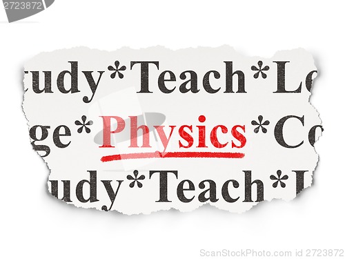Image of Education concept: Physics on Paper background