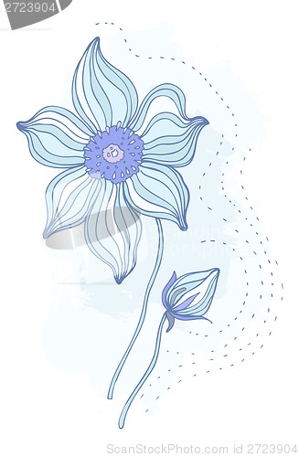 Image of Beautiful flower. Hand drawn vector illustration