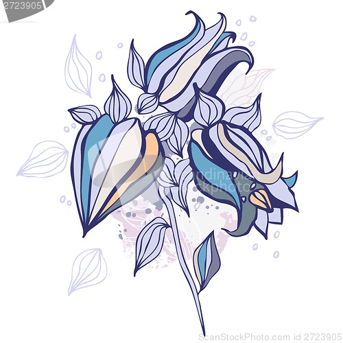 Image of Beautiful flower. Hand drawn vector illustration