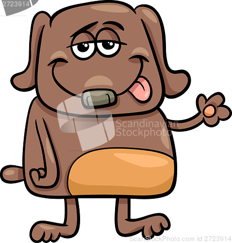 Image of funny dog character cartoon illustration