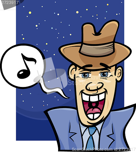 Image of singing man cartoon illustration