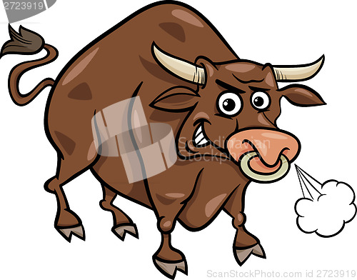 Image of bull farm animal cartoon illustration