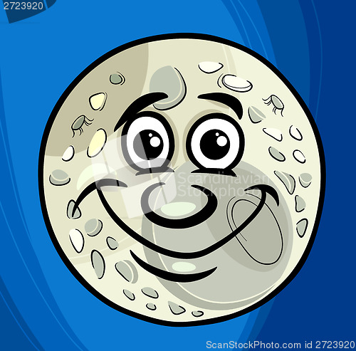 Image of man in the moon saying cartoon
