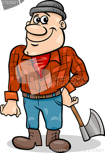 Image of fairy tale lumberjack cartoon illustration