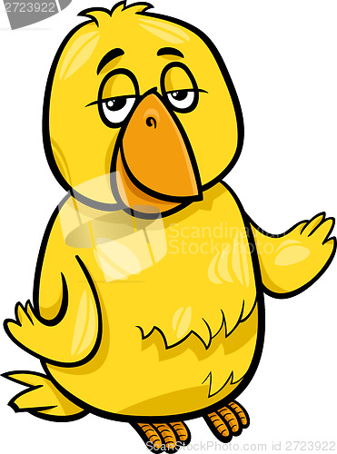 Image of canary bird character cartoon illustration