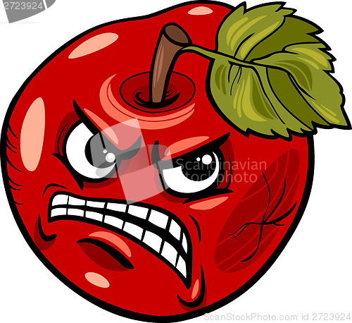 Image of bad apple saying cartoon illustration