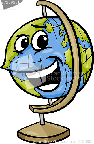 Image of globe character cartoon illustration