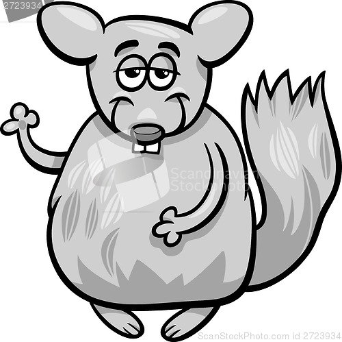 Image of funny chinchilla cartoon illustration