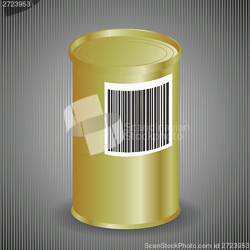 Image of Yellow Metal Tin Can