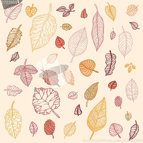 Image of Autumn leaves  set