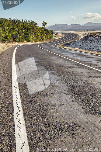 Image of Curvy road in desert