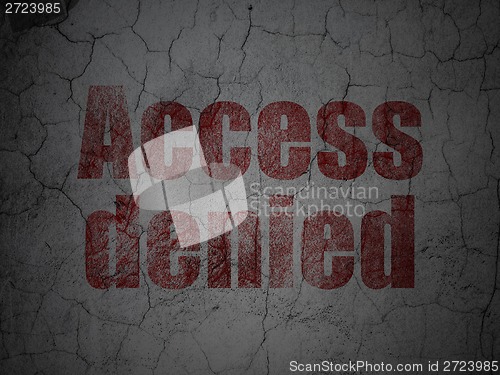 Image of Safety concept: Access Denied on grunge wall background