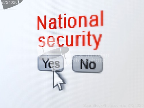 Image of Privacy concept: National Security on digital computer screen