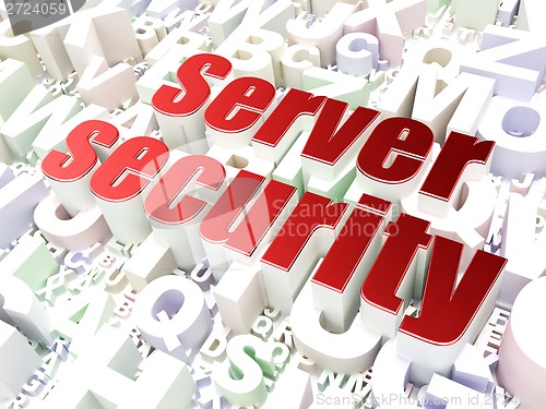 Image of Server Security on alphabet background