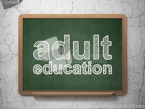 Image of Adult Education on chalkboard background