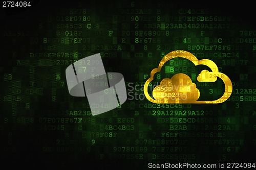 Image of Technology concept: Cloud on digital background