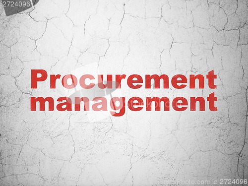 Image of Business concept: Procurement Management on wall background
