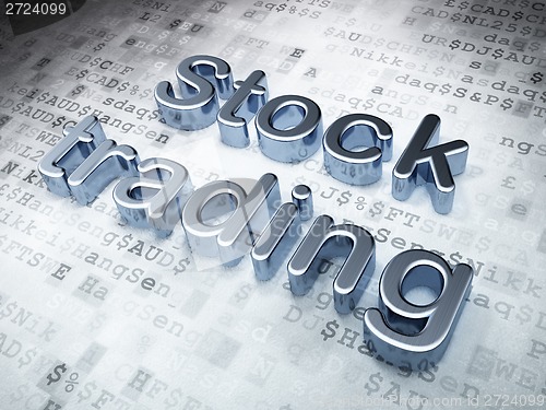 Image of Business concept: Silver Stock Trading on digital background