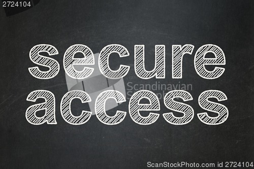 Image of Security concept: Secure Access on chalkboard background