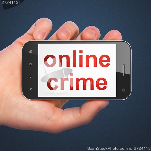 Image of Security concept: Online Crime on smartphone