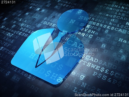 Image of Blue Business Man on digital background