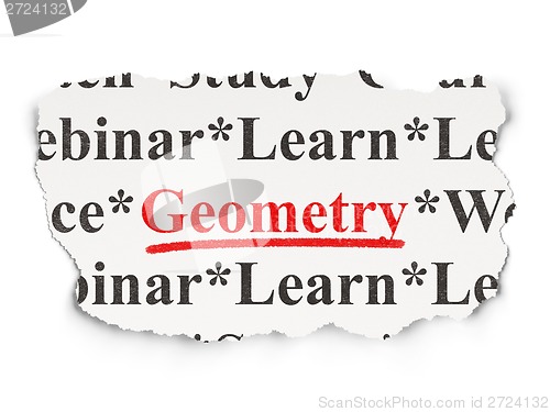 Image of Education concept: Geometry on Paper background