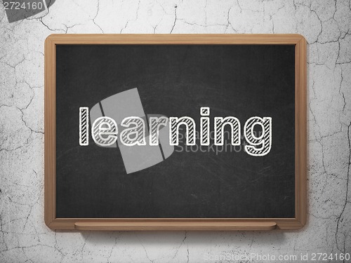 Image of Education concept: Learning on chalkboard background