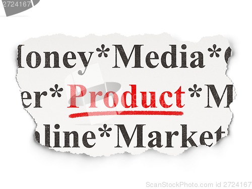 Image of Marketing concept: Product on Paper background