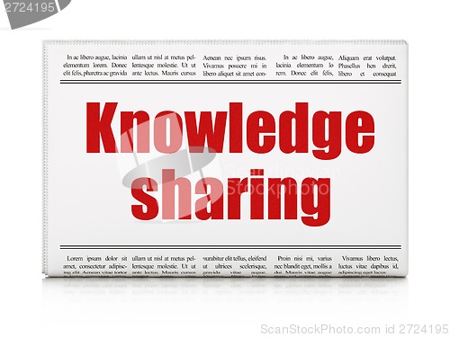 Image of Education concept: newspaper headline Knowledge Sharing