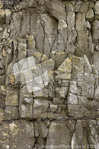 Image of Rock face detail, sand point beach England, uk