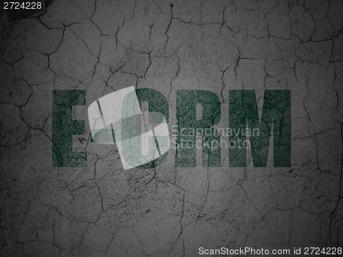 Image of Finance concept: E-CRM on grunge wall background