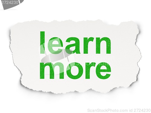 Image of Education concept: Learn More on Paper background