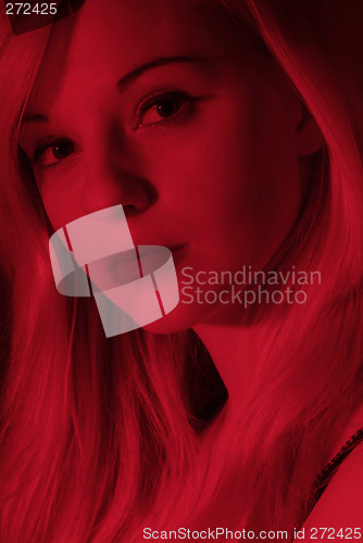 Image of woman in red