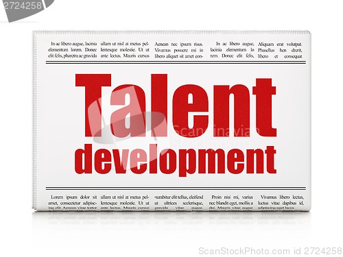 Image of Education concept: newspaper headline Talent Development