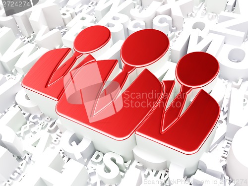 Image of Business People on alphabet background