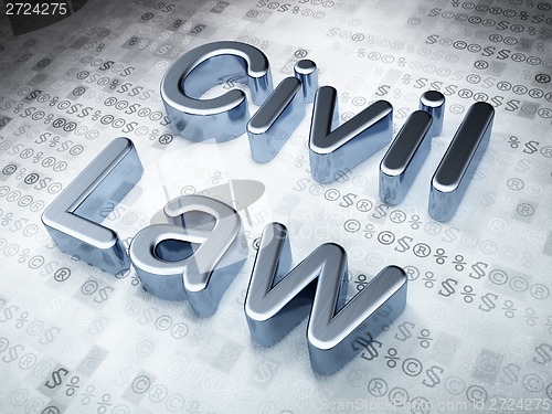 Image of Silver Civil Law on digital background